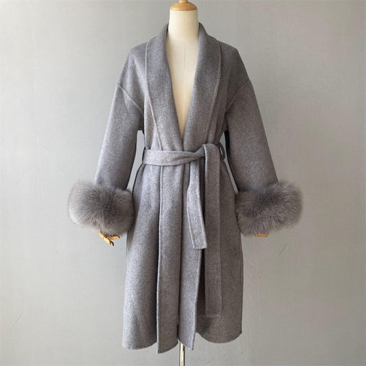 EMILY LONG COAT GREY