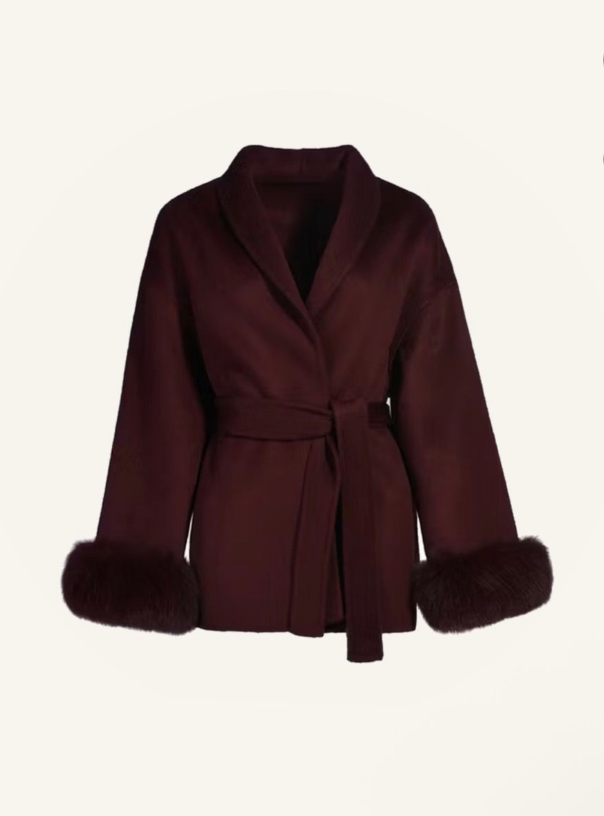 MARIE COAT BURGUNDY