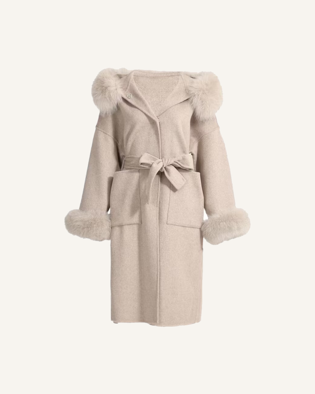 LEONA LONG COAT TAUPE