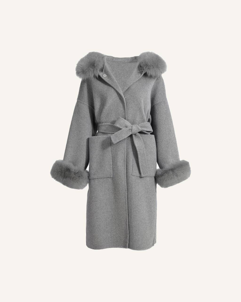 LEONA LONG COAT GREY