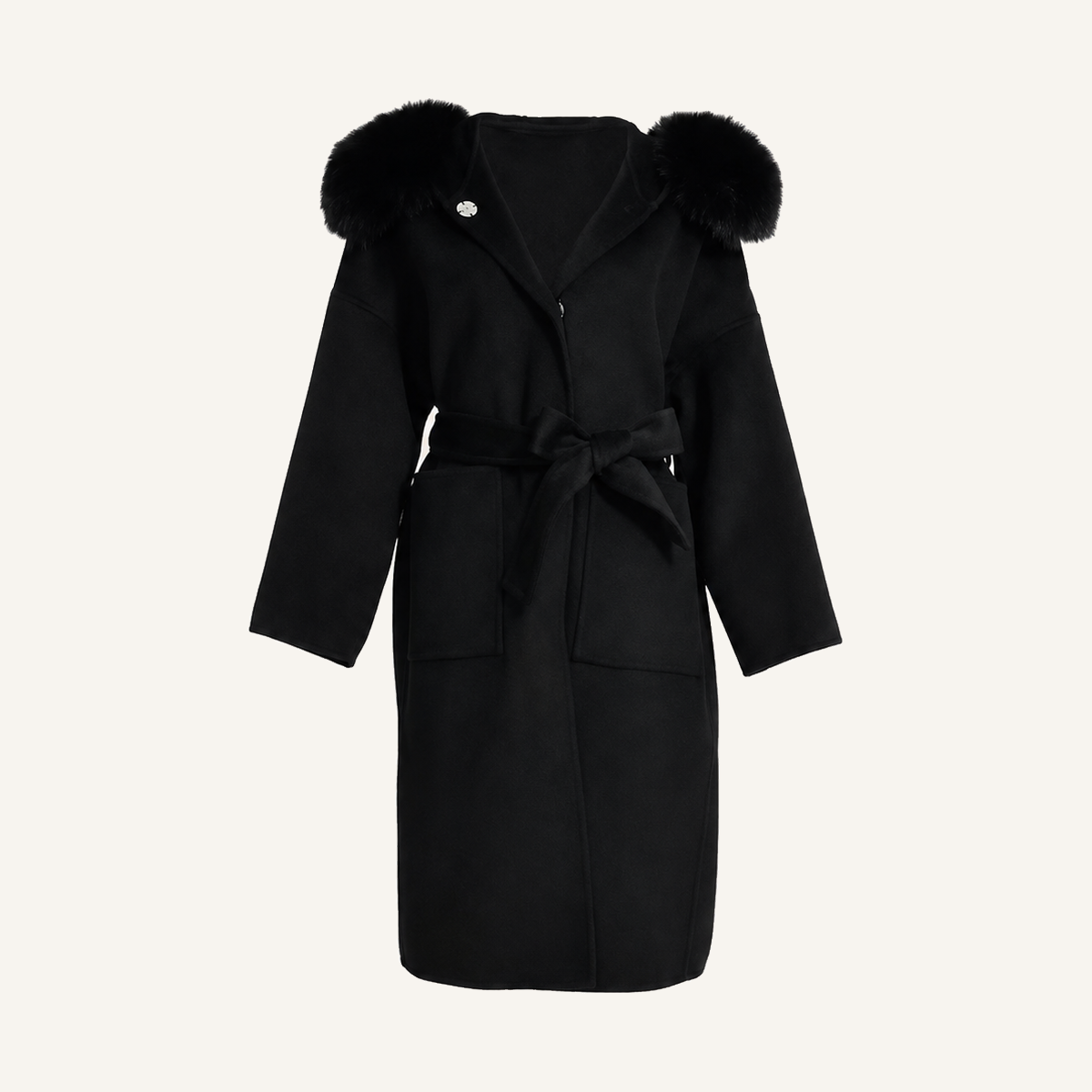 NATHALIE LONG COAT BLACK