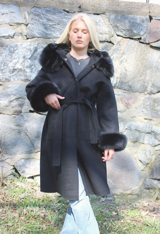 LEONA LONG COAT BLACK