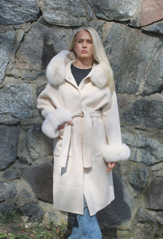 LEONA LONG COAT OFF WHITE