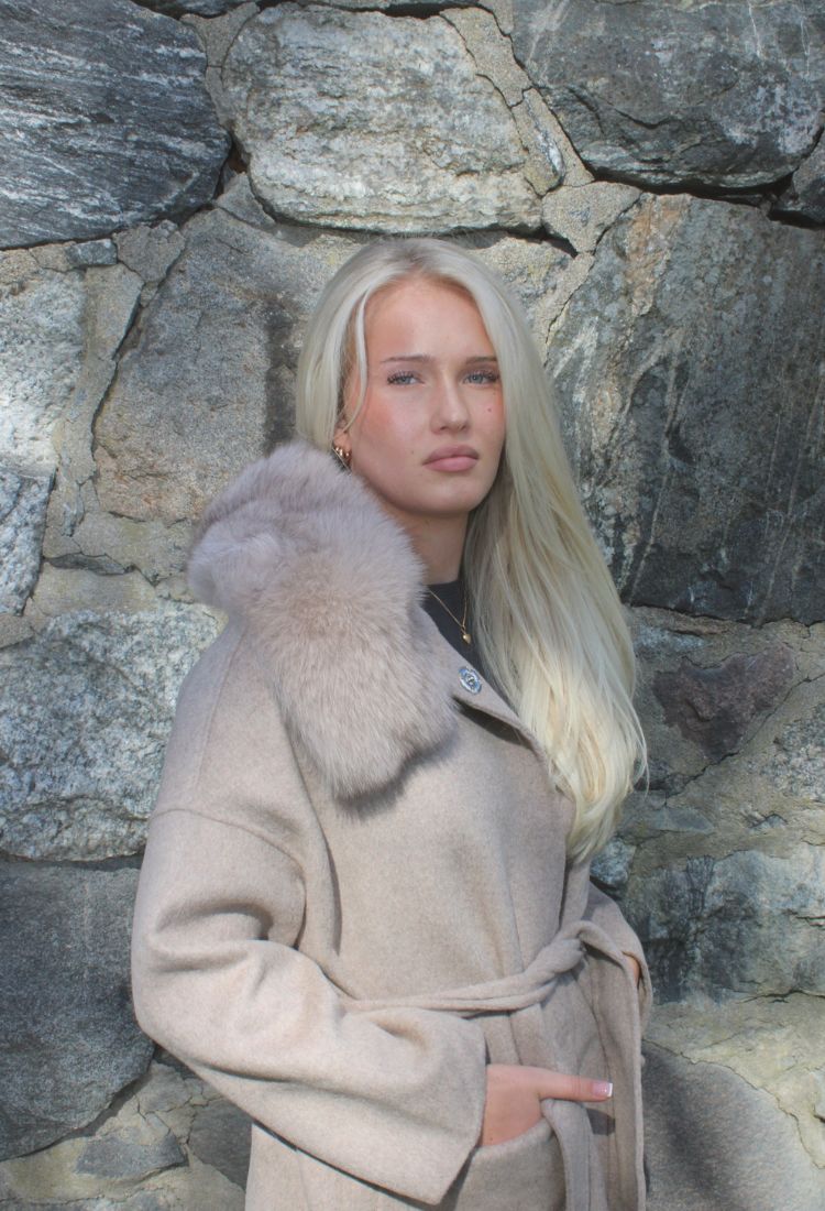 NATHALIE LONG COAT TAUPE