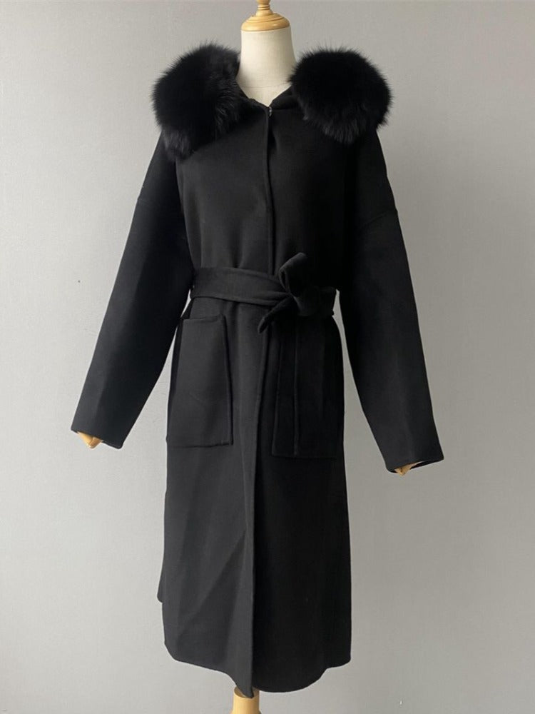 NATHALIE LONG COAT BLACK