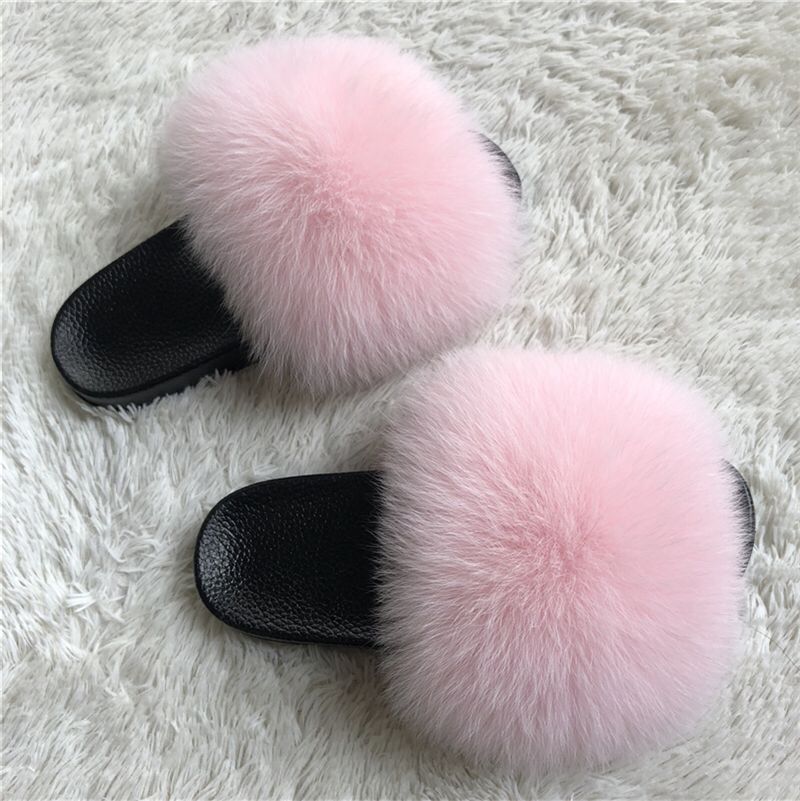 FUR SLIPPERS PINK